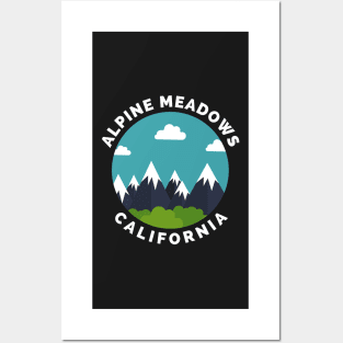 Alpine Meadows Ski Snowboard Mountain California Yosemite - Travel Posters and Art